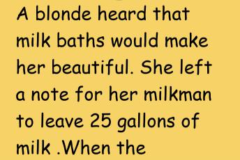 A Blonde Heard That Milk Baths