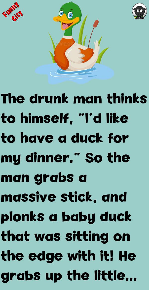 A DRUNK MAN WAS SITTING BY A POND Funnycity