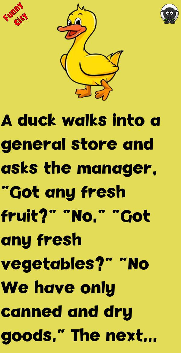 A DUCK WALKS INTO A GENERAL STORE Funnycity