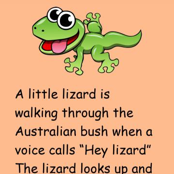 A Little Lizard Is Walking Through The Bush