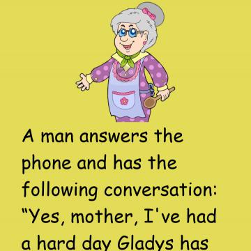 A Man Answers The Phone