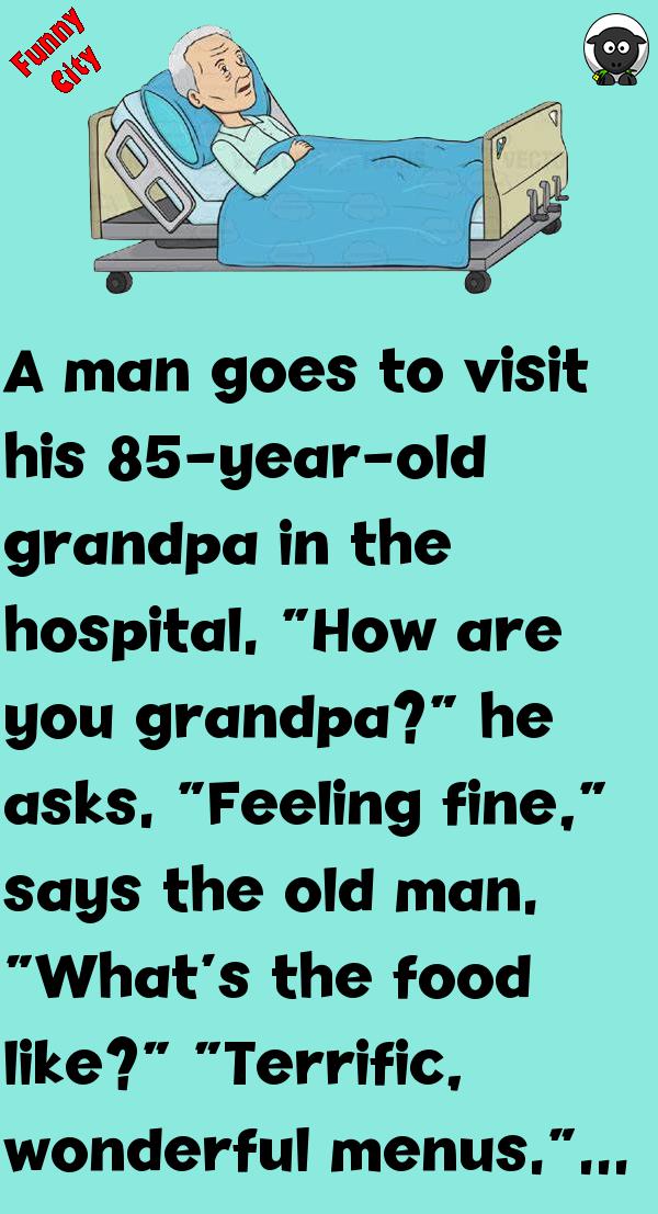 A MAN GOES TO VISIT HIS 85-YEAR-OLD GRANDPA Funnycity