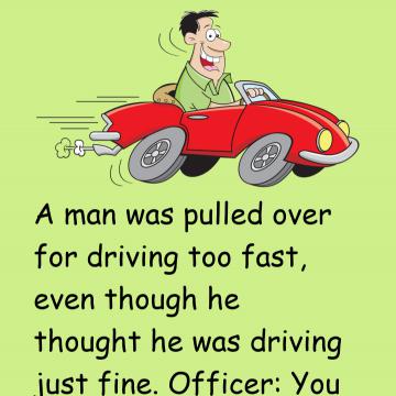 A Man Was Pulled Over For Driving