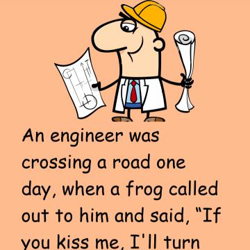 An Engineer Was Crossing A Road