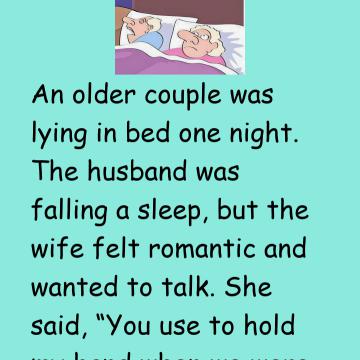 An Older Couple Was Lying In Bed One Night