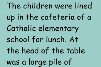 The Children Were Lined Up In The Cafeteria