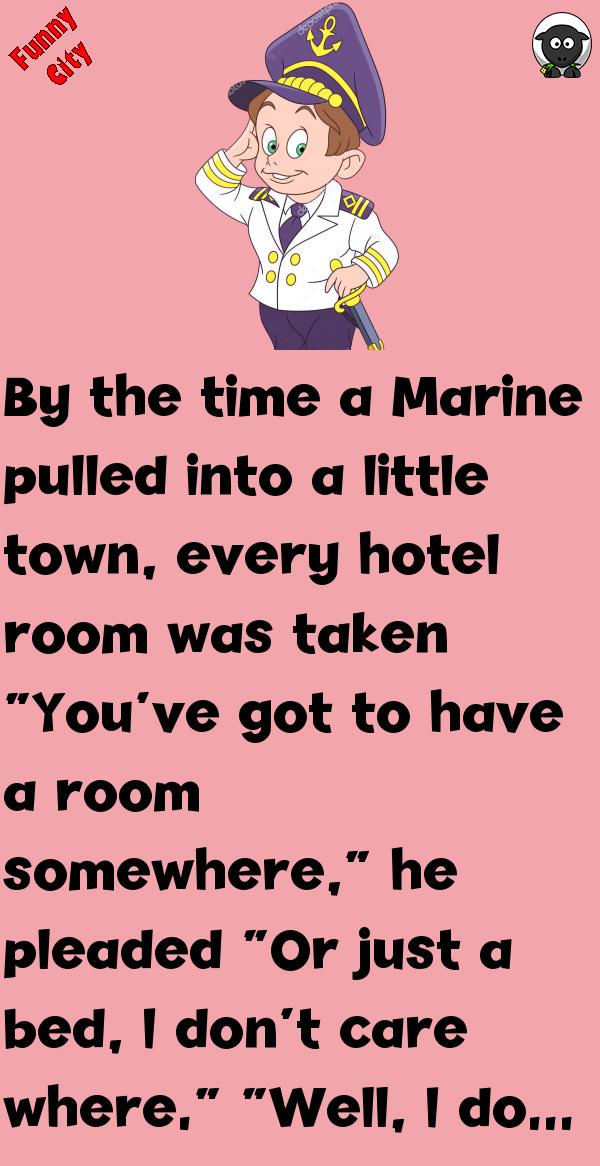 THE MARINE SHARES A ROOM Funnycity