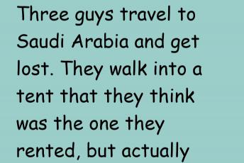 Three Guys Travel To Saudi Arabia