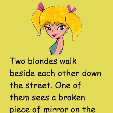 Two Blondes Walk Beside Each Other